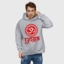 Толстовка оверсайз мужская OM Yoga, цвет: меланж — фото 2