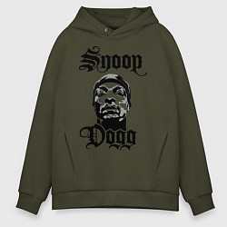 Толстовка оверсайз мужская Snoop Dogg Face, цвет: хаки