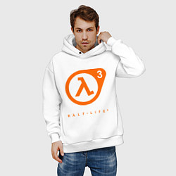 Толстовка оверсайз мужская Half-Life 3, цвет: белый — фото 2