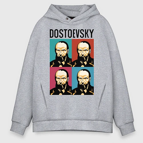 Мужское худи оверсайз Dostoevsky / Меланж – фото 1