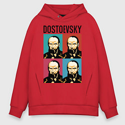 Толстовка оверсайз мужская Dostoevsky, цвет: красный