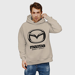 Толстовка оверсайз мужская Mazda Zoom-Zoom, цвет: миндальный — фото 2