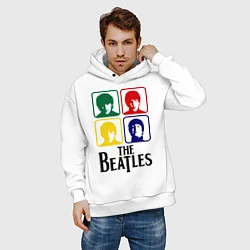 Толстовка оверсайз мужская The Beatles: Colors, цвет: белый — фото 2