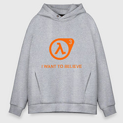 Толстовка оверсайз мужская HL3: I want to believe, цвет: меланж