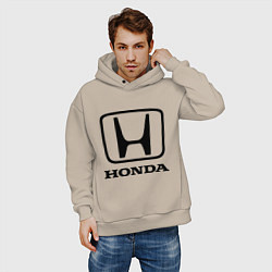 Толстовка оверсайз мужская Honda logo, цвет: миндальный — фото 2
