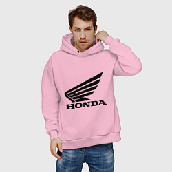 Толстовка оверсайз мужская Honda Motor, цвет: светло-розовый — фото 2