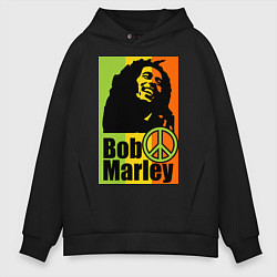 Толстовка оверсайз мужская Bob Marley: Jamaica, цвет: черный