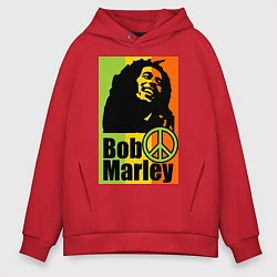 Толстовка оверсайз мужская Bob Marley: Jamaica, цвет: красный