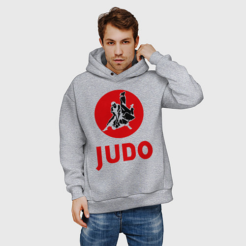 Мужское худи оверсайз Judo / Меланж – фото 3