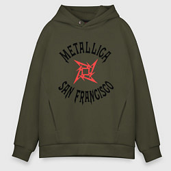 Толстовка оверсайз мужская Metallica: San Francisco, цвет: хаки