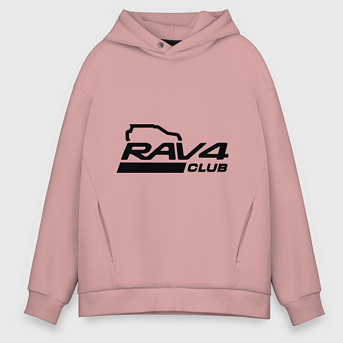 Мужское худи оверсайз RAV4 / Пыльно-розовый – фото 1