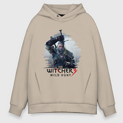 Толстовка оверсайз мужская The Witcher 3, цвет: миндальный