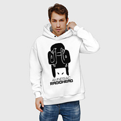 Толстовка оверсайз мужская Radiohead, цвет: белый — фото 2