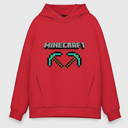 Толстовка оверсайз мужская Minecraft Hero, цвет: красный