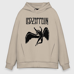 Толстовка оверсайз мужская Led Zeppelin Swan, цвет: миндальный