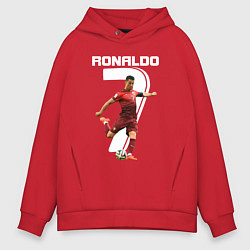 Толстовка оверсайз мужская Ronaldo 07, цвет: красный