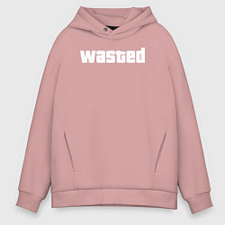 Толстовка оверсайз мужская Wasted, цвет: пыльно-розовый