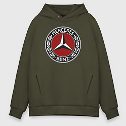Толстовка оверсайз мужская Mercedes-Benz, цвет: хаки