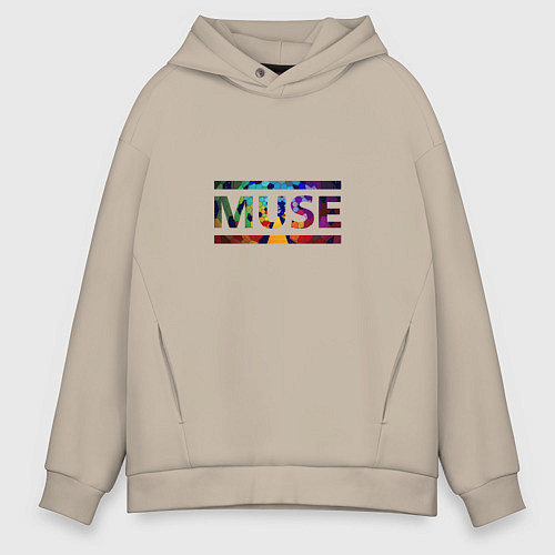 Мужское худи оверсайз Muse Colour / Миндальный – фото 1