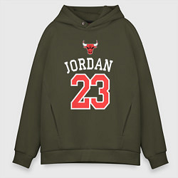 Толстовка оверсайз мужская Jordan 23, цвет: хаки