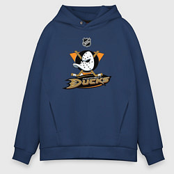 Толстовка оверсайз мужская NHL: Anaheim Ducks, цвет: тёмно-синий