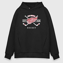 Толстовка оверсайз мужская Detroit Red Wings: Est.1926, цвет: черный