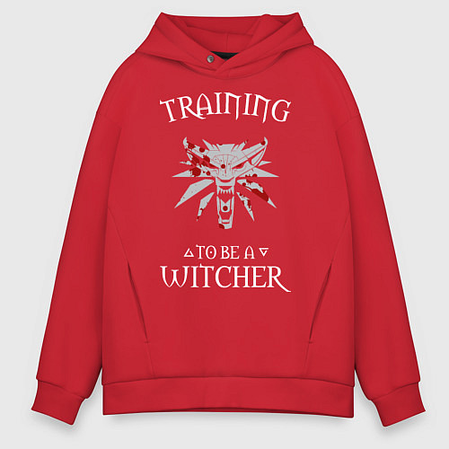 Мужское худи оверсайз Training to be a Witcher / Красный – фото 1