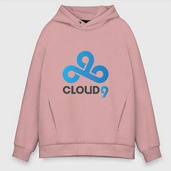 Толстовка оверсайз мужская Cloud9, цвет: пыльно-розовый