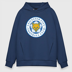 Толстовка оверсайз мужская Leicester City FC цвета тёмно-синий — фото 1