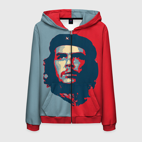 Мужская толстовка на молнии Che Guevara / 3D-Красный – фото 1