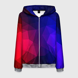 Толстовка 3D на молнии мужская Red&Blue, цвет: 3D-меланж