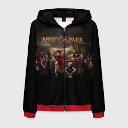 Толстовка 3D на молнии мужская Abney Park, цвет: 3D-красный