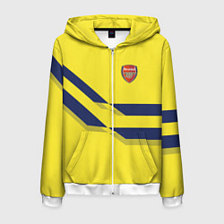 Толстовка 3D на молнии мужская Arsenal FC: Yellow style, цвет: 3D-белый