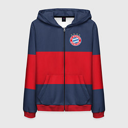 Толстовка 3D на молнии мужская Bayern Munchen - Red-Blue FCB 2022 NEW, цвет: 3D-красный