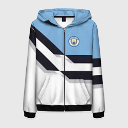 Мужская толстовка на молнии Manchester City FC: White style