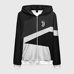 Толстовка 3D на молнии мужская FC Juventus: Sport Geometry, цвет: 3D-белый