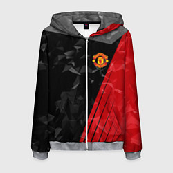 Мужская толстовка на молнии FC Manchester United: Abstract