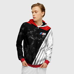 Толстовка 3D на молнии мужская BMW M: Poly Sport, цвет: 3D-красный — фото 2