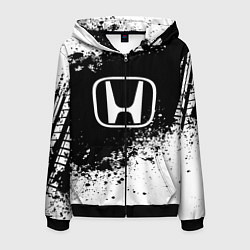 Толстовка 3D на молнии мужская Honda: Black Spray, цвет: 3D-черный