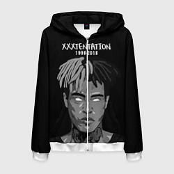 Толстовка 3D на молнии мужская XXXTentacion: 1998-2018, цвет: 3D-белый