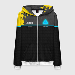 Толстовка 3D на молнии мужская JB300 Android, цвет: 3D-белый