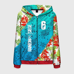 Толстовка 3D на молнии мужская Rainbow Six: Sunsplash Pack, цвет: 3D-красный