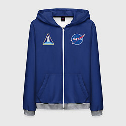 Толстовка 3D на молнии мужская NASA: Special Form, цвет: 3D-меланж