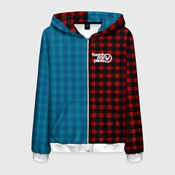 Толстовка 3D на молнии мужская 21 Pilots: Duo Colors, цвет: 3D-белый