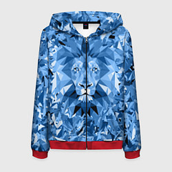 Мужская толстовка на молнии Сине-бело-голубой лев