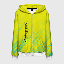 Мужская толстовка на молнии Cyberpunk 2077: Yellow