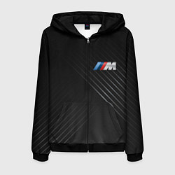 Толстовка 3D на молнии мужская BMW, цвет: 3D-черный
