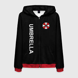 Толстовка 3D на молнии мужская UMBRELLA CORP, цвет: 3D-красный