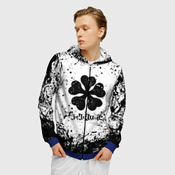 Толстовка 3D на молнии мужская ЧЁРНЫЙ КЛЕВЕР, цвет: 3D-синий — фото 2