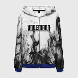 Толстовка 3D на молнии мужская LINDEMANN: Black Fire, цвет: 3D-синий